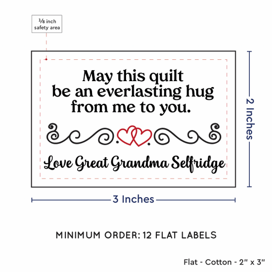 PPLR_HIDDEN_PRODUCT Double Heart Quote (2"x3" Cotton - 12 labels/set)