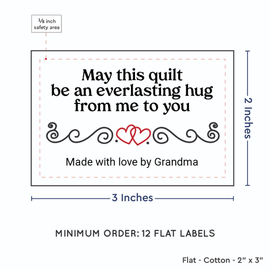 PPLR_HIDDEN_PRODUCT Double Heart Quote (2"x3" Cotton - 12 labels/set)