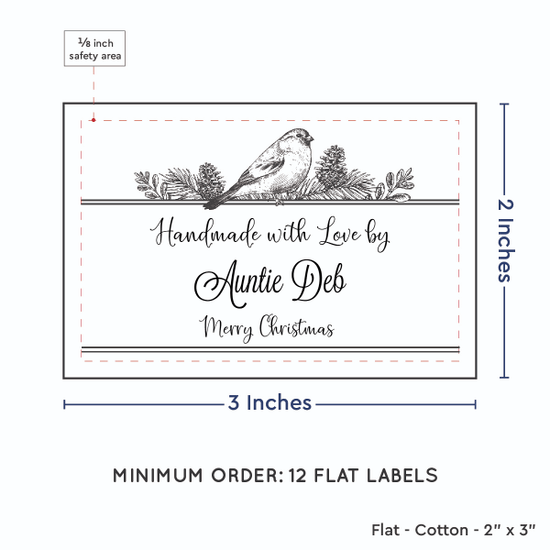 PPLR_HIDDEN_PRODUCT Winter Bird (2"x3" Cotton - 12 labels/set)