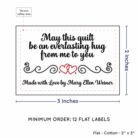 PPLR_HIDDEN_PRODUCT Double Heart Quote (2"x3" Cotton - 12 labels/set)