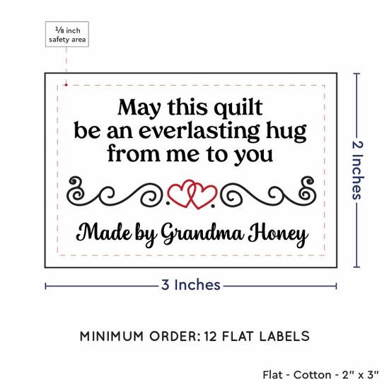 PPLR_HIDDEN_PRODUCT Double Heart Quote (2"x3" Cotton - 12 labels/set)