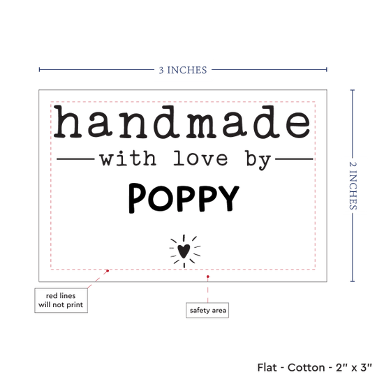 PPLR_HIDDEN_PRODUCT Modern Blanket Label with Heart (2"x3"-Cotton)