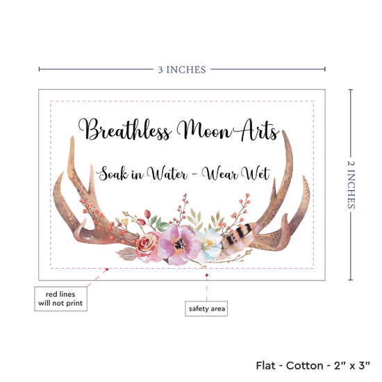 PPLR_HIDDEN_PRODUCT Boho Antlers and Flowers (2"x3"-Cotton)