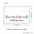 PPLR_HIDDEN_PRODUCT Double Heart Quote (2"x3" Cotton - 12 labels/set)