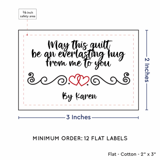 PPLR_HIDDEN_PRODUCT Double Heart Quote (2"x3" Cotton - 12 labels/set)