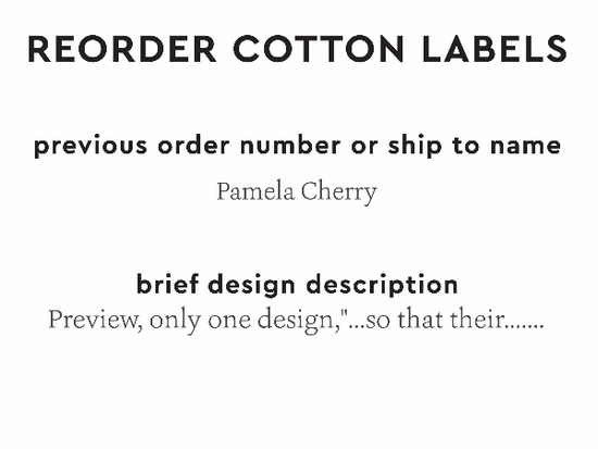 PPLR_HIDDEN_PRODUCT Reorder Previous Label Design - COTTON