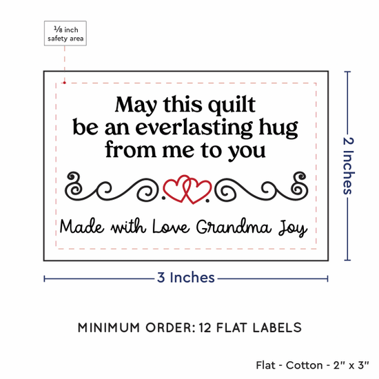 PPLR_HIDDEN_PRODUCT Double Heart Quote (2"x3" Cotton - 12 labels/set)