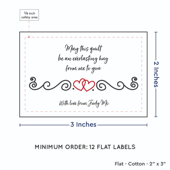PPLR_HIDDEN_PRODUCT Double Heart Quote (2"x3" Cotton - 12 labels/set)