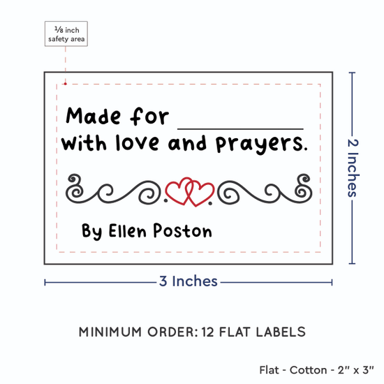PPLR_HIDDEN_PRODUCT Double Heart Quote (2"x3" Cotton - 12 labels/set)