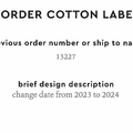 PPLR_HIDDEN_PRODUCT Reorder Previous Label Design - COTTON