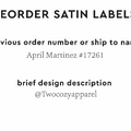 PPLR_HIDDEN_PRODUCT Reorder Previous Label Design - SATIN