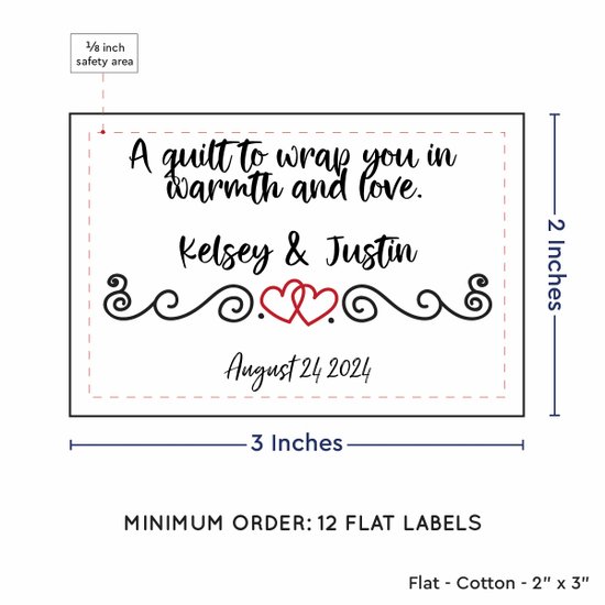 PPLR_HIDDEN_PRODUCT Double Heart Quote (2"x3" Cotton - 12 labels/set)