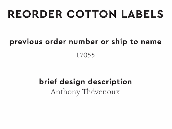 PPLR_HIDDEN_PRODUCT Reorder Previous Label Design - COTTON