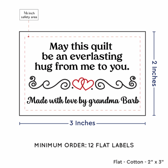 PPLR_HIDDEN_PRODUCT Double Heart Quote (2"x3" Cotton - 12 labels/set)