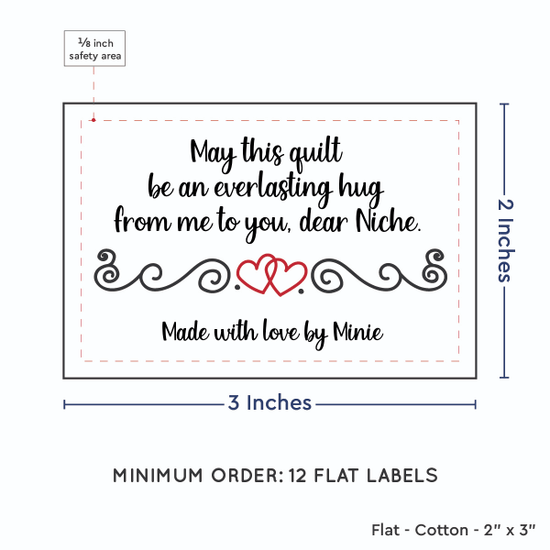 PPLR_HIDDEN_PRODUCT Double Heart Quote (2"x3" Cotton - 12 labels/set)