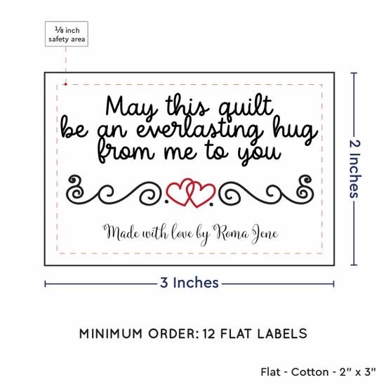 PPLR_HIDDEN_PRODUCT Double Heart Quote (2"x3" Cotton - 12 labels/set)