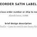 PPLR_HIDDEN_PRODUCT Reorder Previous Label Design - SATIN