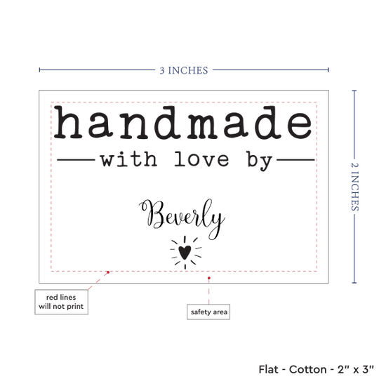 PPLR_HIDDEN_PRODUCT Modern Blanket Label with Heart (2"x3"-Cotton)