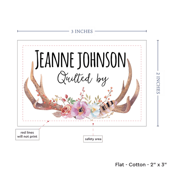PPLR_HIDDEN_PRODUCT Boho Antlers and Flowers (2"x3"-Cotton)