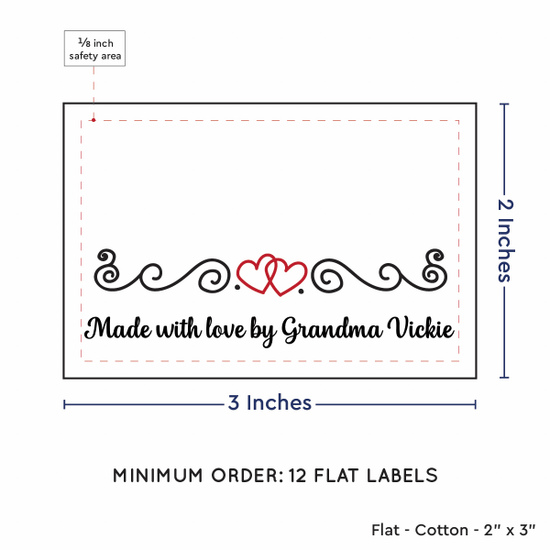 PPLR_HIDDEN_PRODUCT Double Heart Quote (2"x3" Cotton - 12 labels/set)