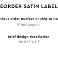 PPLR_HIDDEN_PRODUCT Reorder Previous Label Design - SATIN