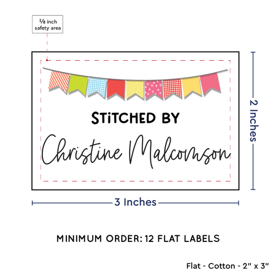 PPLR_HIDDEN_PRODUCT Colorful Banner (2"x3" Cotton - 12 labels/set)