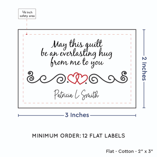 PPLR_HIDDEN_PRODUCT Double Heart Quote (2"x3" Cotton - 12 labels/set)