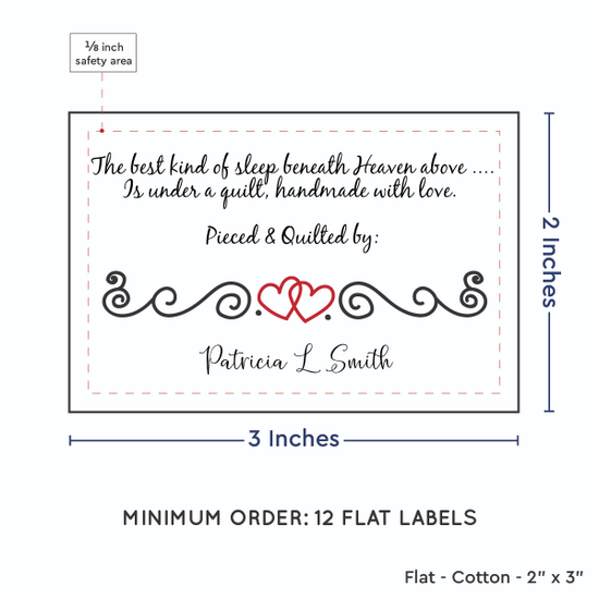 PPLR_HIDDEN_PRODUCT Double Heart Quote (2"x3" Cotton - 12 labels/set)