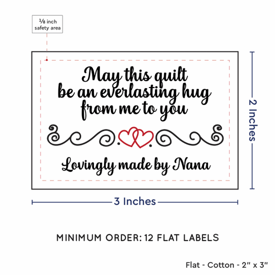 PPLR_HIDDEN_PRODUCT Double Heart Quote (2"x3" Cotton - 12 labels/set)