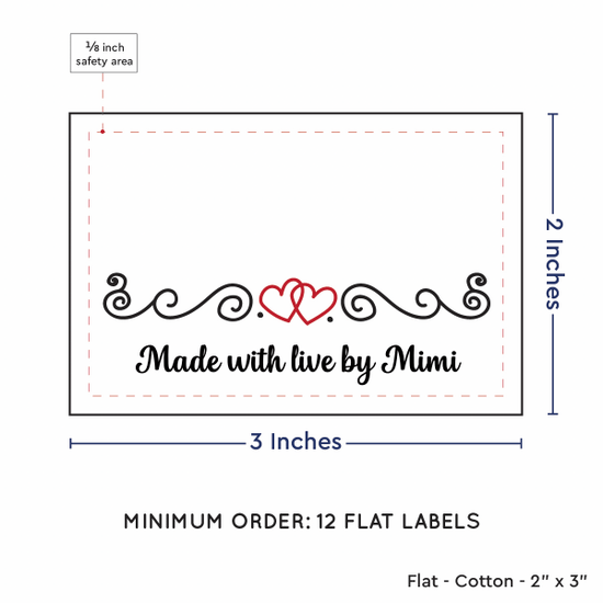 PPLR_HIDDEN_PRODUCT Double Heart Quote (2"x3" Cotton - 12 labels/set)