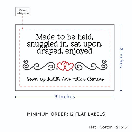 PPLR_HIDDEN_PRODUCT Double Heart Quote (2"x3" Cotton - 12 labels/set)