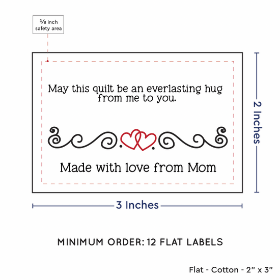 PPLR_HIDDEN_PRODUCT Double Heart Quote (2"x3" Cotton - 12 labels/set)