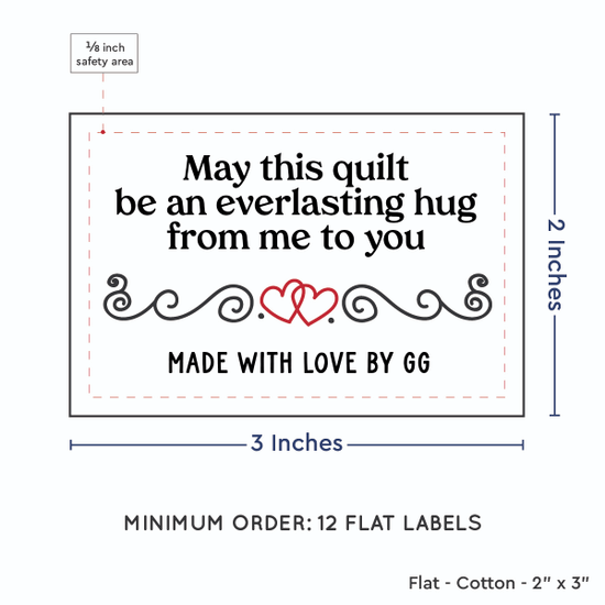 PPLR_HIDDEN_PRODUCT Double Heart Quote (2"x3" Cotton - 12 labels/set)