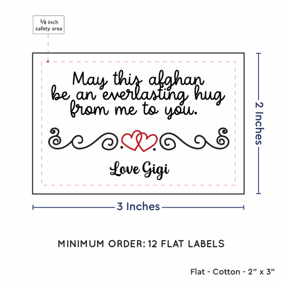 PPLR_HIDDEN_PRODUCT Double Heart Quote (2"x3" Cotton - 12 labels/set)