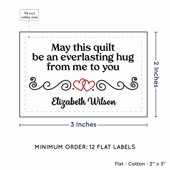 PPLR_HIDDEN_PRODUCT Double Heart Quote (2"x3" Cotton - 12 labels/set)