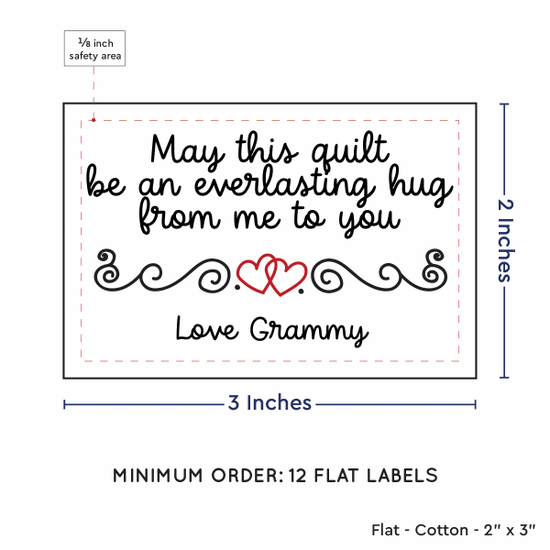 PPLR_HIDDEN_PRODUCT Double Heart Quote (2"x3" Cotton - 12 labels/set)