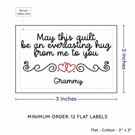 PPLR_HIDDEN_PRODUCT Double Heart Quote (2"x3" Cotton - 12 labels/set)