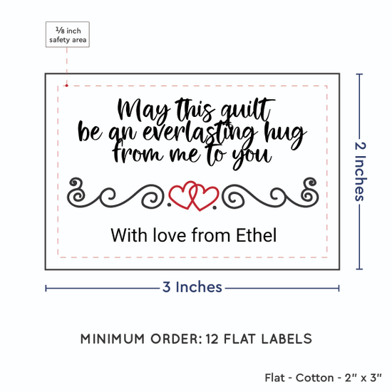 PPLR_HIDDEN_PRODUCT Double Heart Quote (2"x3" Cotton - 12 labels/set)