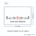 PPLR_HIDDEN_PRODUCT Double Heart Quote (2"x3" Cotton - 12 labels/set)