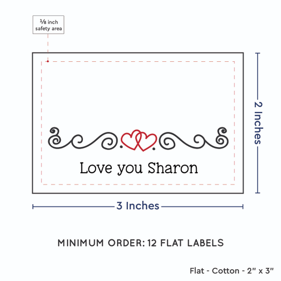 PPLR_HIDDEN_PRODUCT Double Heart Quote (2"x3" Cotton - 12 labels/set)