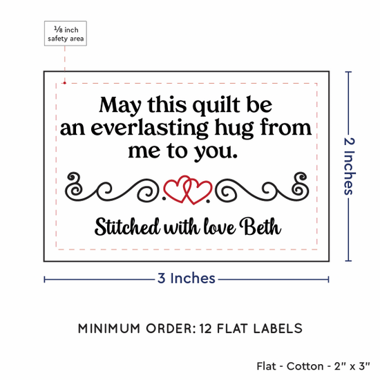 PPLR_HIDDEN_PRODUCT Double Heart Quote (2"x3" Cotton - 12 labels/set)