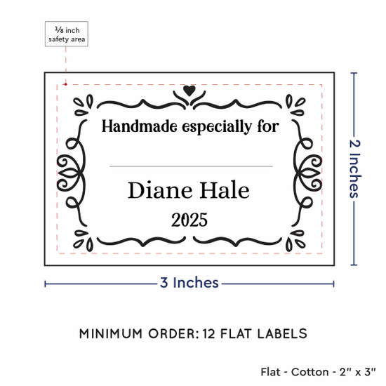 PPLR_HIDDEN_PRODUCT Swirl Accent Border with Fill in Blanks (2"x3" Cotton - 12 labels/set)