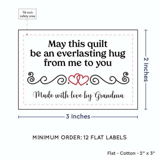 PPLR_HIDDEN_PRODUCT Double Heart Quote (2"x3" Cotton - 12 labels/set)