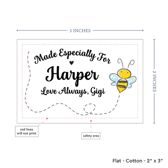 PPLR_HIDDEN_PRODUCT Cute Buzzing Bee (2"x3"-Cotton)