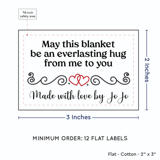 PPLR_HIDDEN_PRODUCT Double Heart Quote (2"x3" Cotton - 12 labels/set)