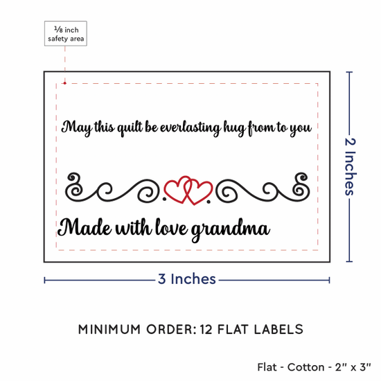 PPLR_HIDDEN_PRODUCT Double Heart Quote (2"x3" Cotton - 12 labels/set)