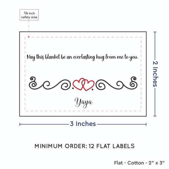 PPLR_HIDDEN_PRODUCT Double Heart Quote (2"x3" Cotton - 12 labels/set)