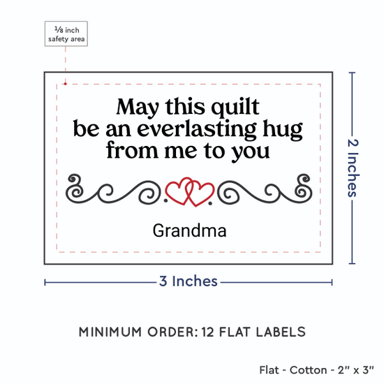 PPLR_HIDDEN_PRODUCT Double Heart Quote (2"x3" Cotton - 12 labels/set)