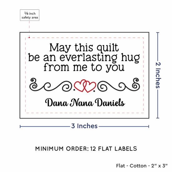 PPLR_HIDDEN_PRODUCT Double Heart Quote (2"x3" Cotton - 12 labels/set)