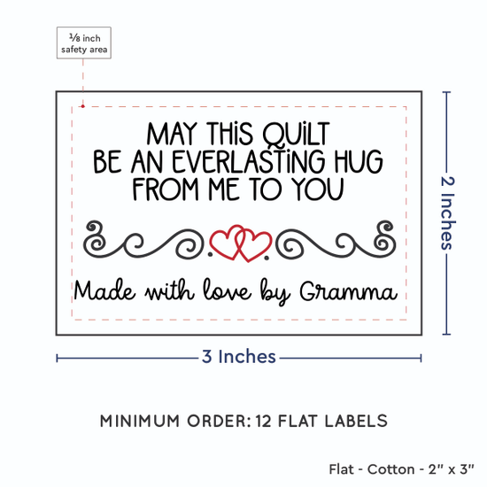 PPLR_HIDDEN_PRODUCT Double Heart Quote (2"x3" Cotton - 12 labels/set)